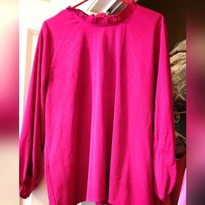 Fushia long sleeved dress shirt